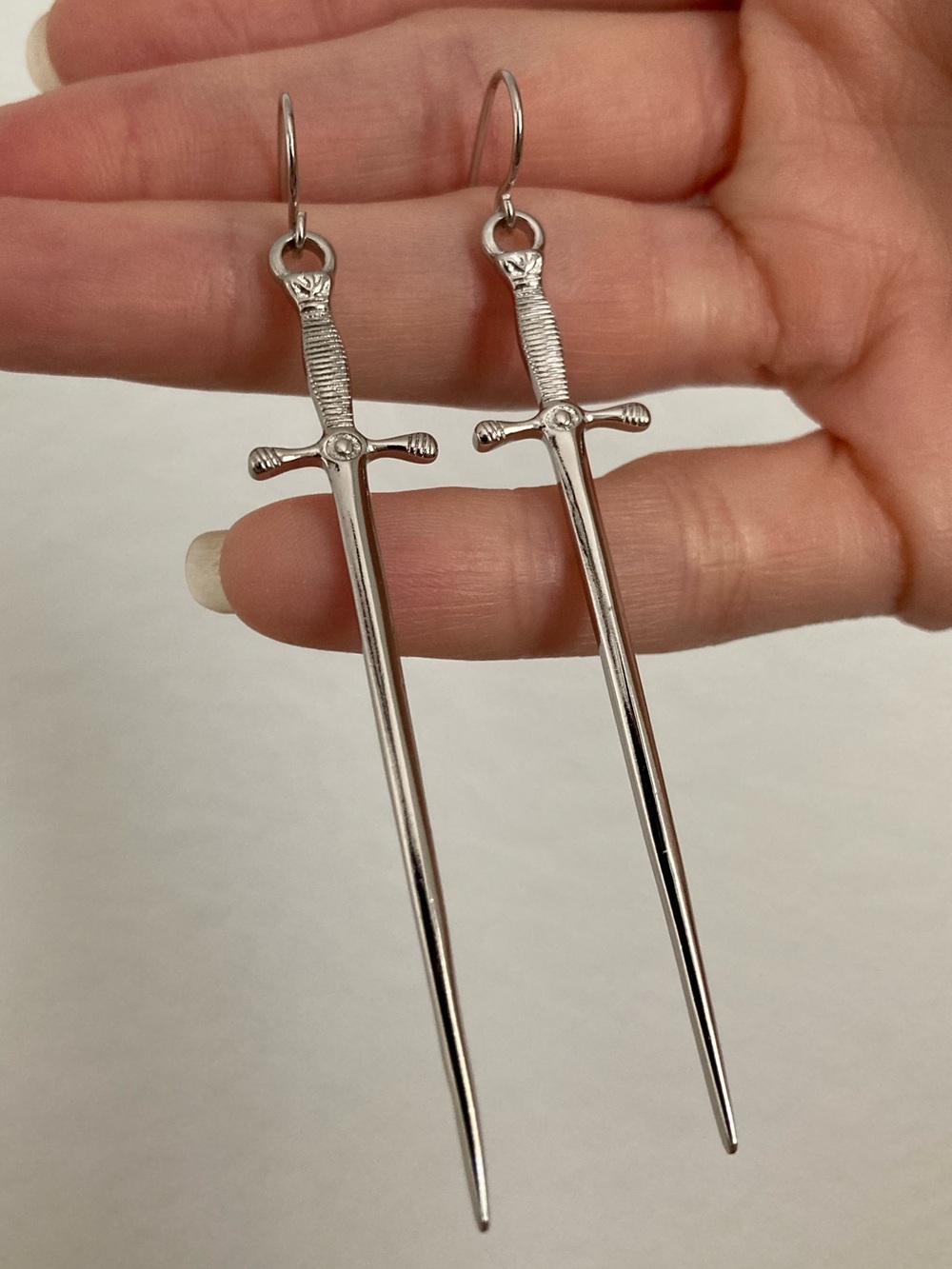 Vanessa Mooney sonnet of the sword silver dagger earrings sword dagger jewelry